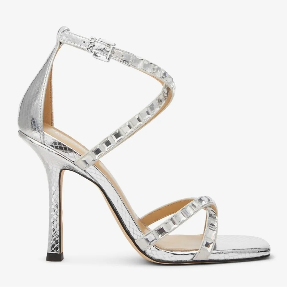 NWB Michael Kors Crystal Strap Heels
